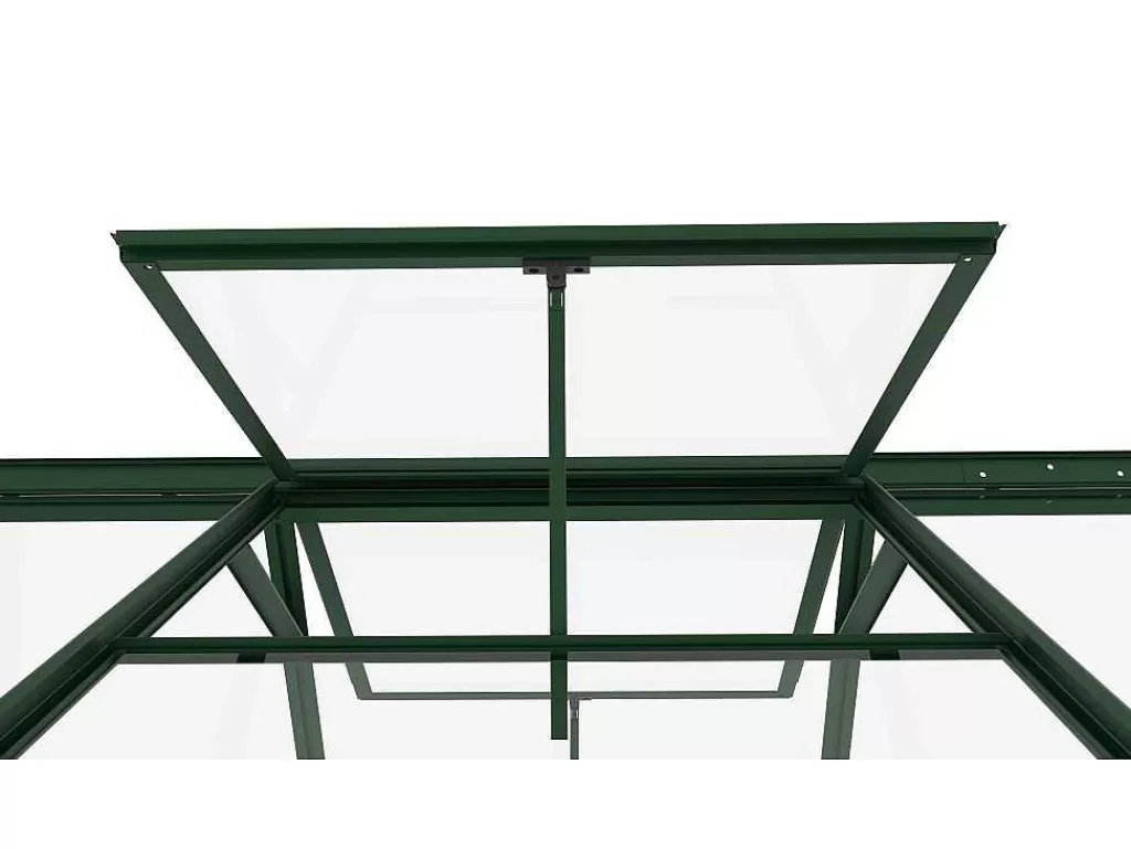 Estufas De Jardim*EXPERTLAND Estufa De Jardim Em Vidro Temperado 4 Mm Verde Kit De Ancoragem 9 M - Oteria