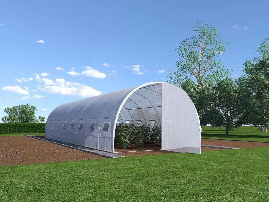 Estufas De Jardim*EXPERTLAND Estufa Estilo Tunel Com Estrutura Em Aco E Porta 24 M , C300 X L800 X A200 Cm - Alocasia