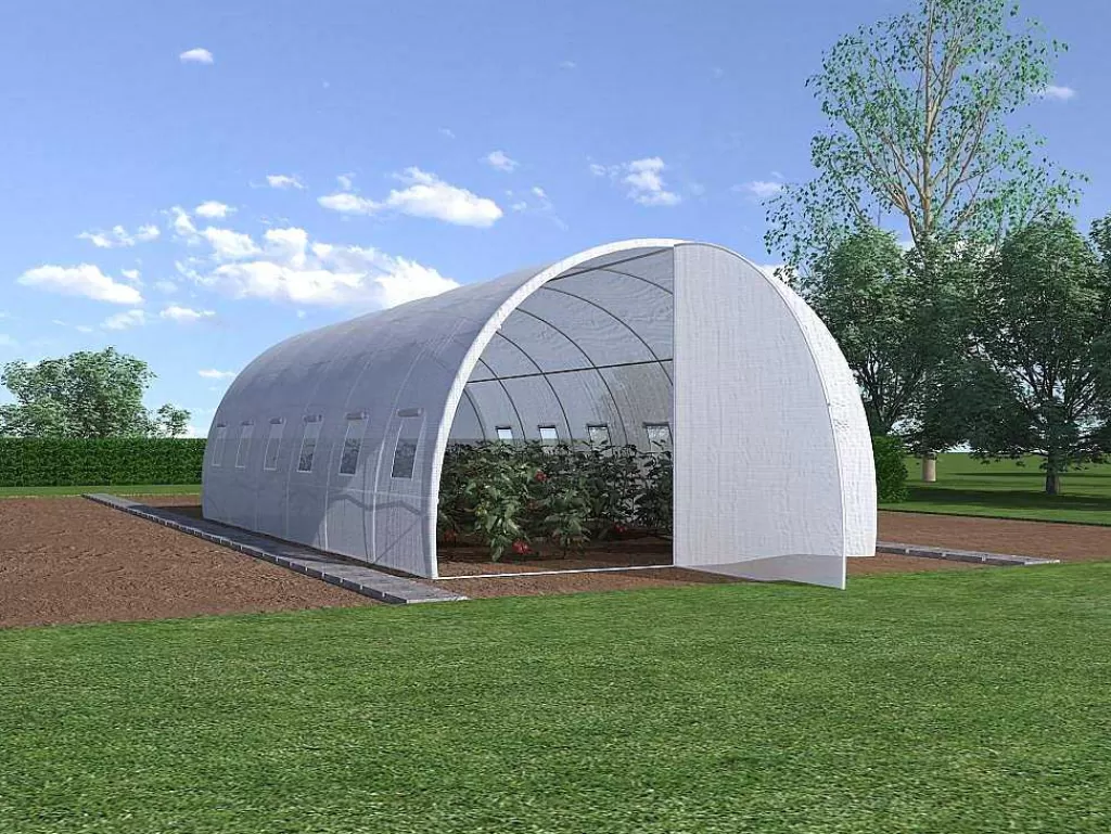 Estufas De Jardim*EXPERTLAND Estufa Tunel Com Estrutura Em Aco Galvanizado E Porta De 18 M , C600 X L300 X A200 Cm - Alocasia