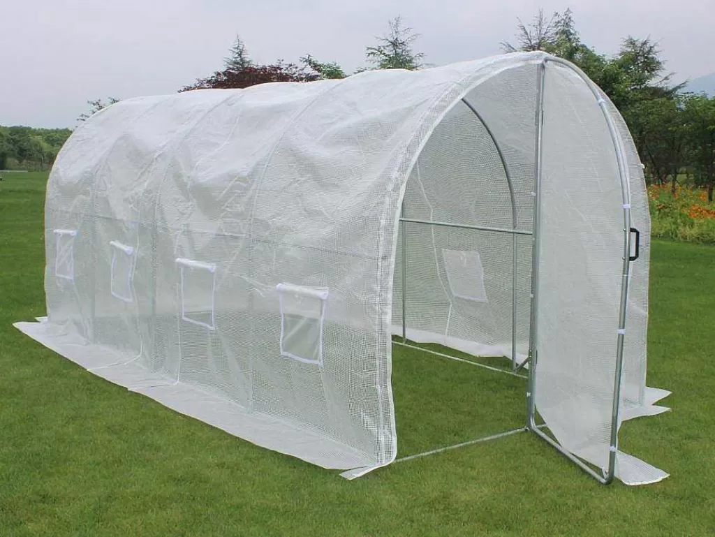 Estufas De Jardim*EXPERTLAND Estufa Tunel Com Estrutura Em Aco Galvanizado E Porta De 9 M , C450 X L200 X A200 Cm - Alocasia