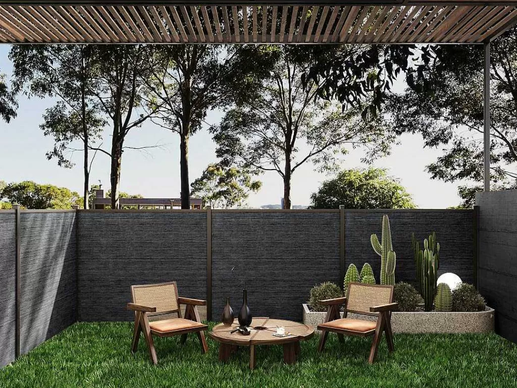 Canico E Cerca*EXPERTLAND Extensao De Painel De Vedacao Em Composito Para Enterrar No Chao Enola A.180 Cm - Antracite