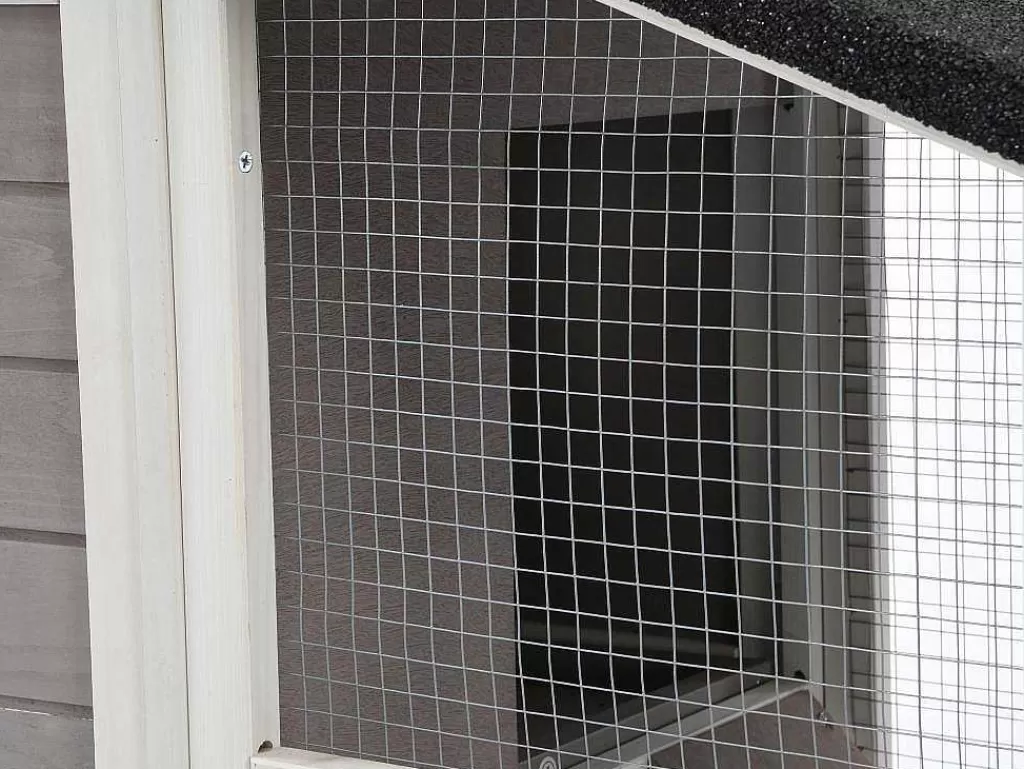 Acessórios Para Animais De Estimação*Vente-unique Galinheiro De Madeira Com Cercado, Para 4 Galinhas, C173 X L64 X A108 Cm Branco E Cinza - Levas