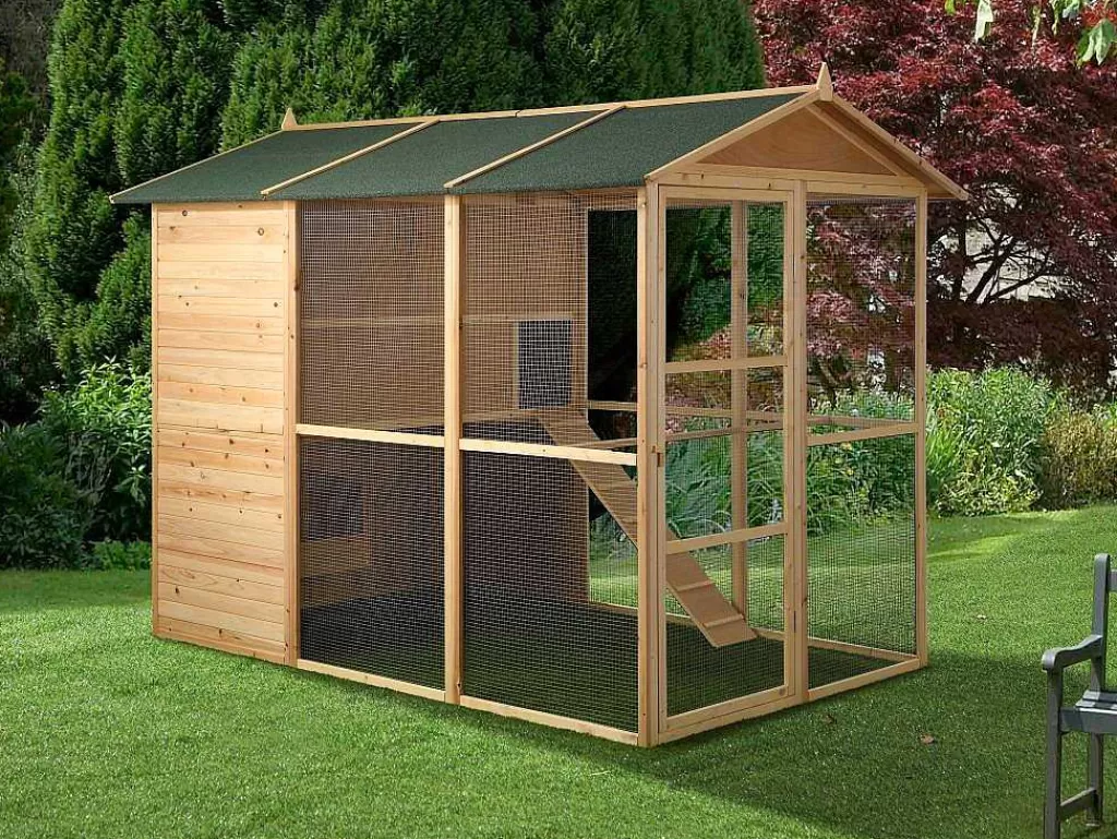 Acessórios Para Animais De Estimação*Vente-unique Galinheiro Em Madeira Com Cerca Para 10 Galinhas C. 266 X L. 174 X A. 205 Cm Natural - Feras