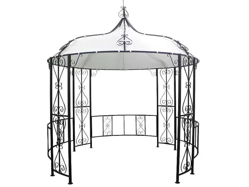 Pérgola, Coreto, Quiosque*EXPERTLAND Gazebo De Jardim Tilcara Em Metal Feitio Ferro Forjado D300 X A290 Cm