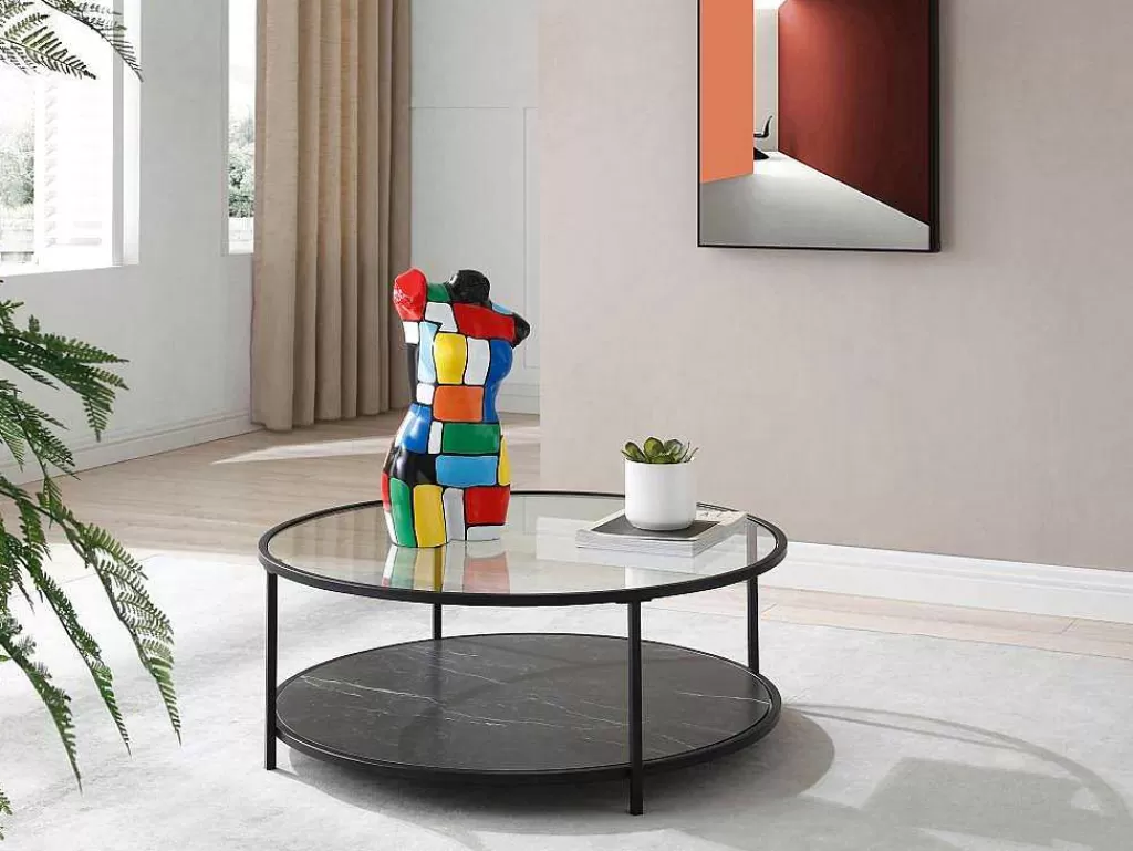 Estátua*OZAIA Grande Estátua Busto Em Resina C26 X L17 X A48 Cm Multicolor - Taviano
