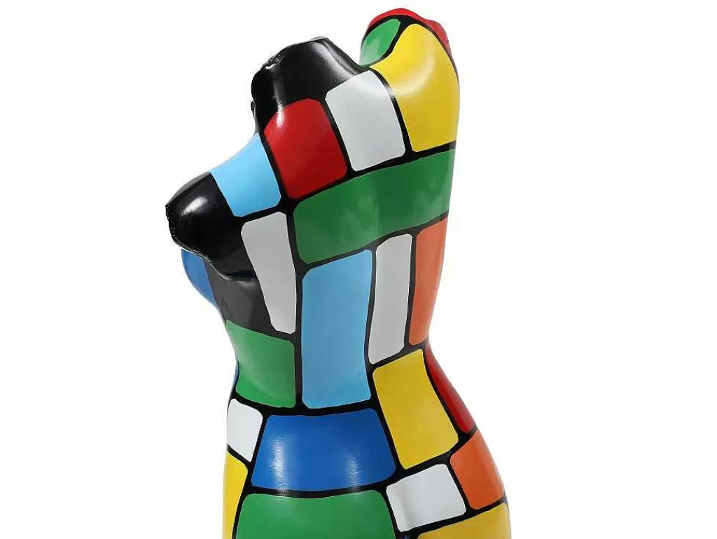 Estátua*OZAIA Grande Estátua Busto Em Resina C26 X L17 X A48 Cm Multicolor - Taviano