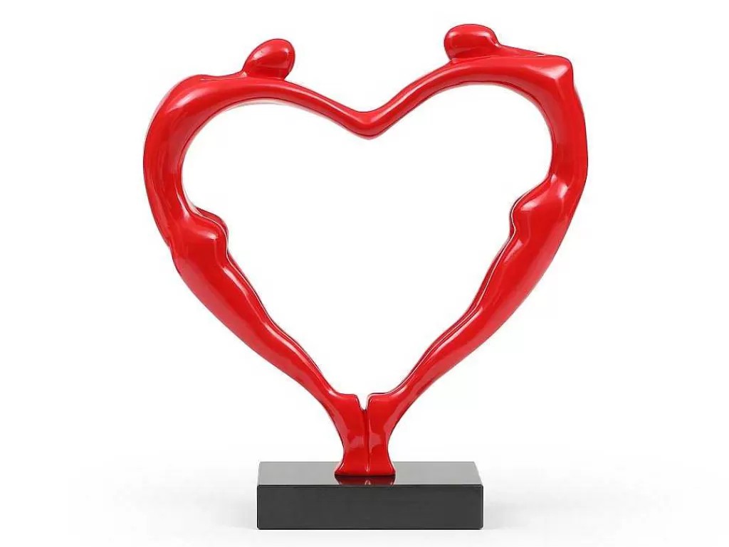 Estátua*OZAIA Grande Estátua Coracao Em Resina L49 X A55 Cm, Vermelho - Lovina