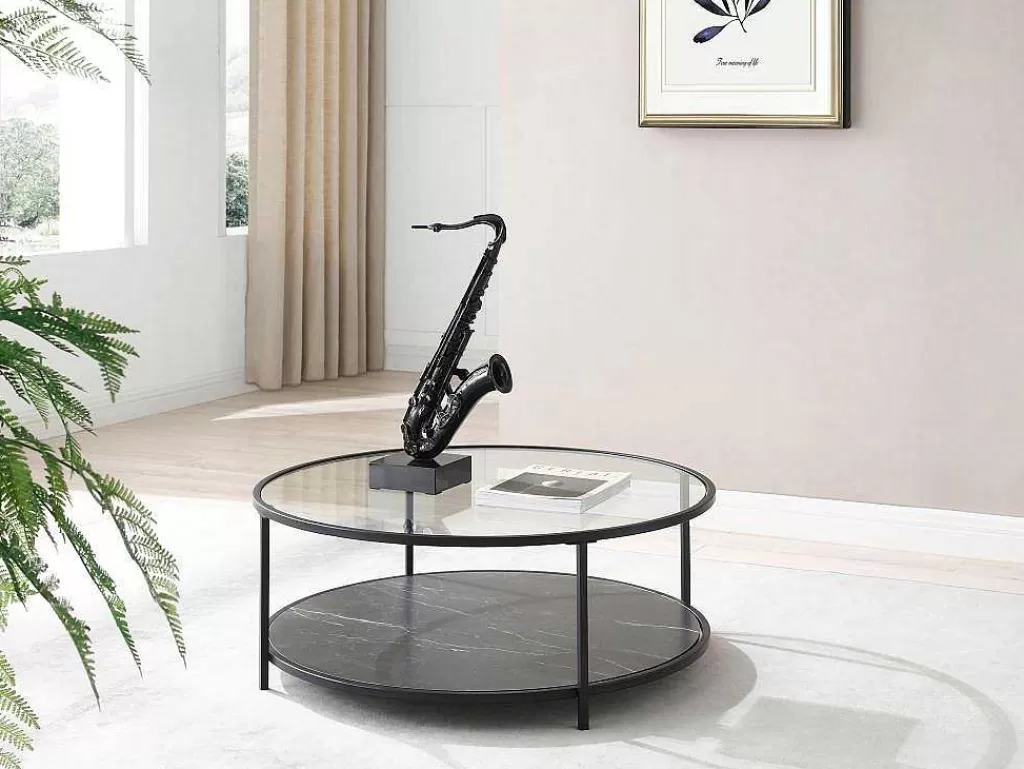 Estátua*OZAIA Grande Estátua De Saxofone Em Resina C29 X L16 X A62 Cm Preto - Musania