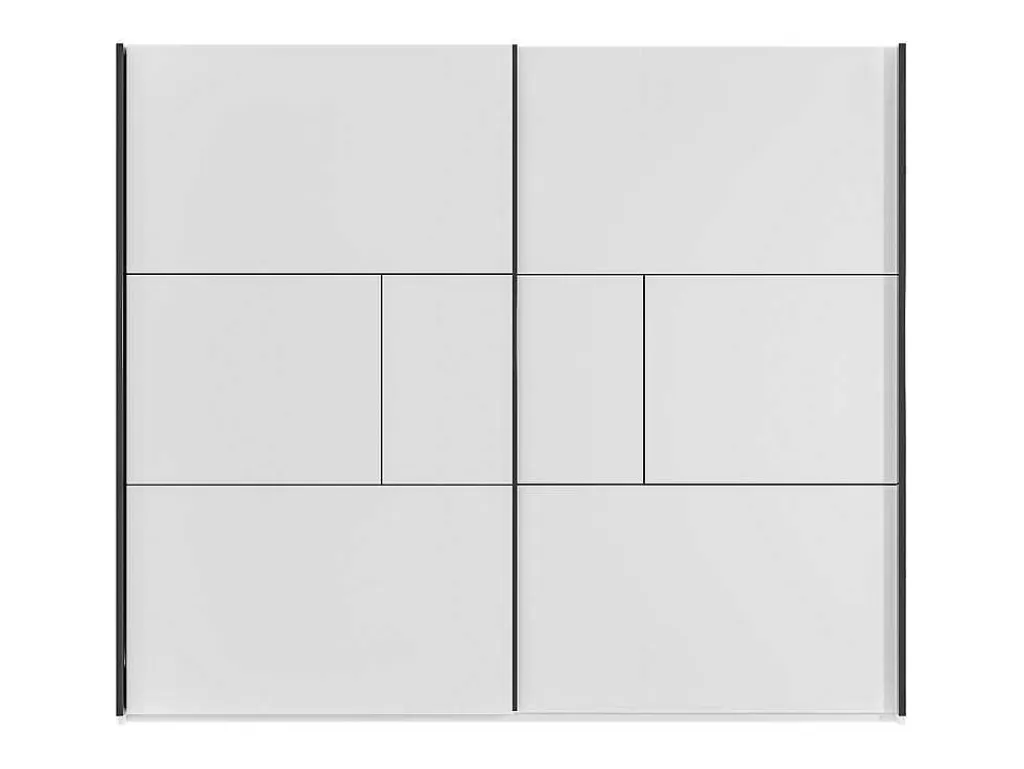 Armário E Roupeiro*Vente-unique Guarda-Roupa 2 Portas De Correr, C250 Cm, Branco - Aniama