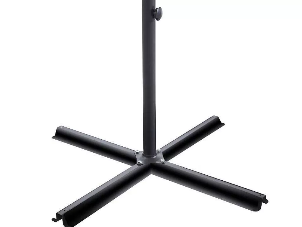 Guarda Sol*MYLIA Guarda-Sol Articulado Redondo Cinzento Em Aco Com Leds D. 2,93 M - Pocota