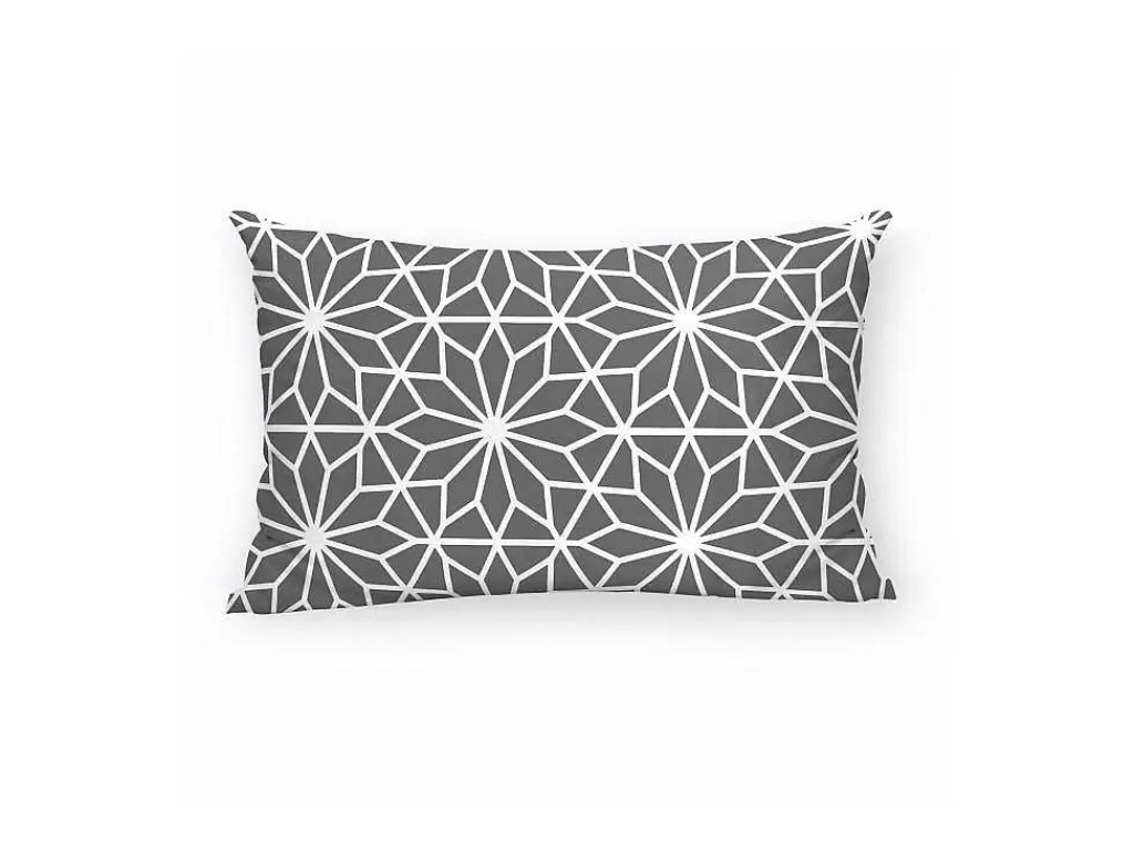 Têxtil De Casa*Purline Housse De Coussin 100% Coton 1 Piece Gris Imprime Geometrique 30X50