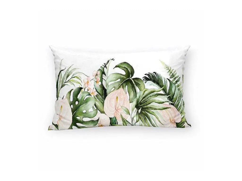 Têxtil De Casa*Purline Housse De Coussin 100% Coton 1 Piece Rose Saumon A Fleurs 30X50