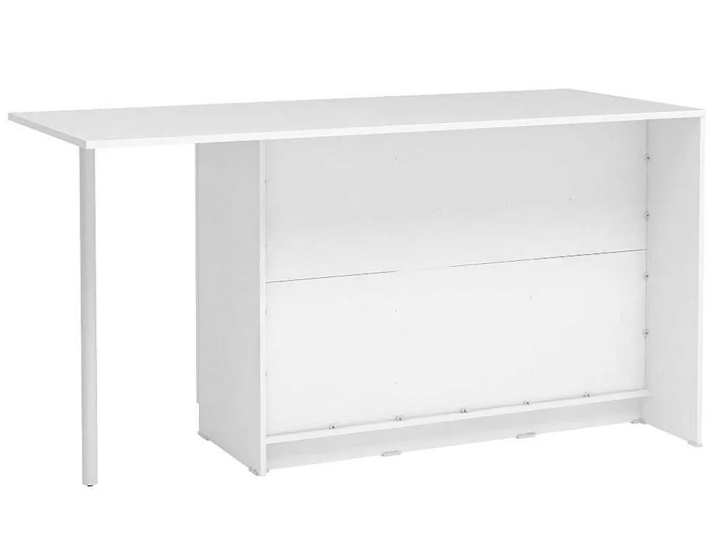 Ilha De Cozinha*Vente-unique Ilha Central De Cozinha Com 2 Portas, 1 Gaveta E 2 Nichos, Branco - Tunori