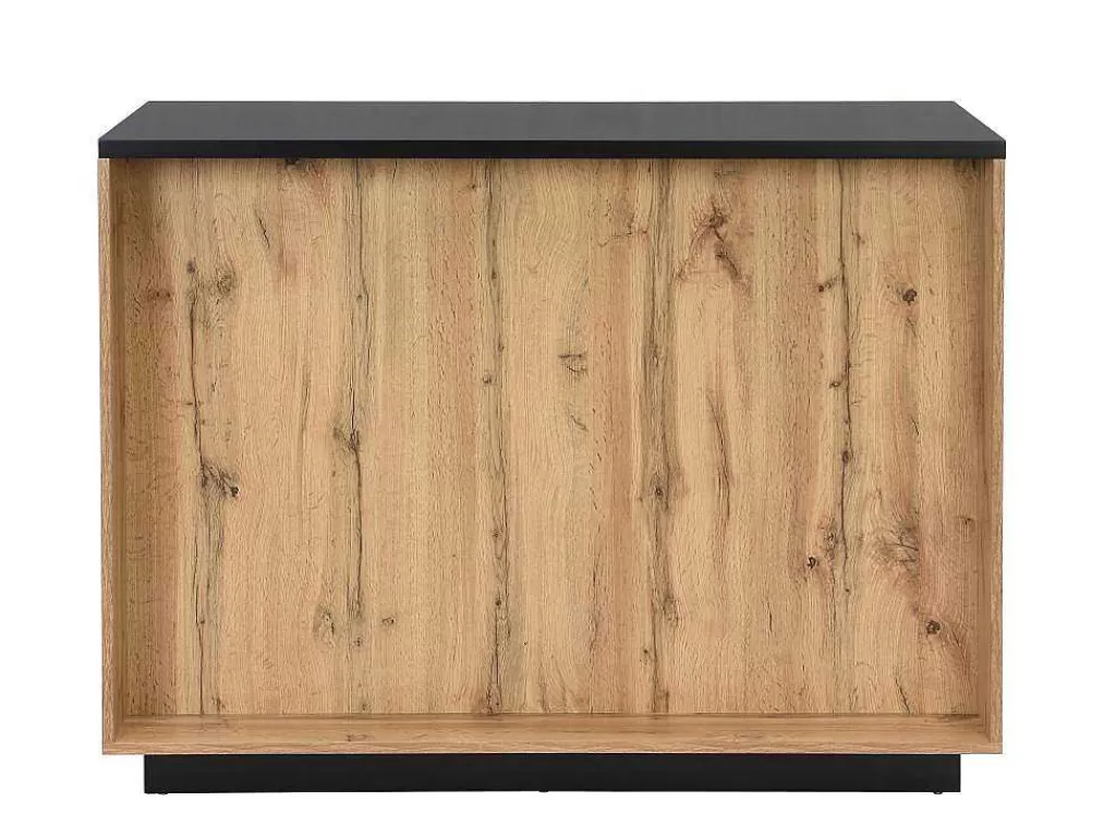Ilha De Cozinha*Vente-unique Ilha Central De Cozinha Com 2 Portas E 1 Nicho Em Mdf, Natural E Preto - Corelina