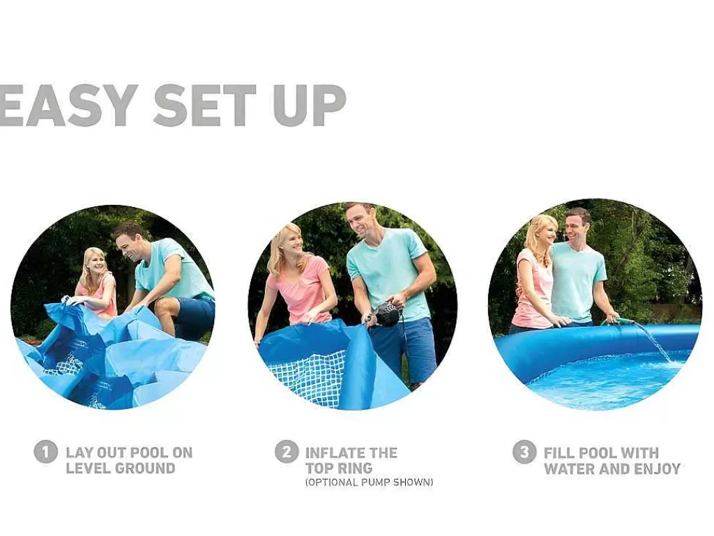 Piscina*Intex 28132Np - Piscina Redonda Easy Set Com Bomba Filtro, 366X76 Cm