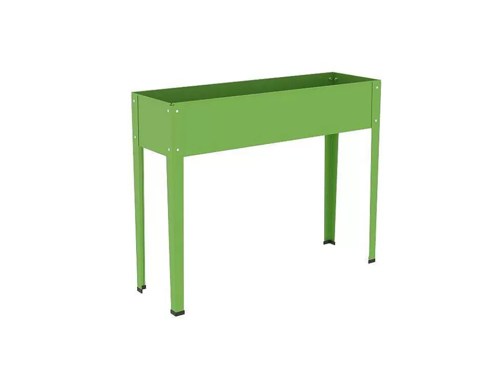 Floreira*Vente-unique Jardineira Com Pernas Em Aco Verde C100 X L30 X A80 Cm - Ygos