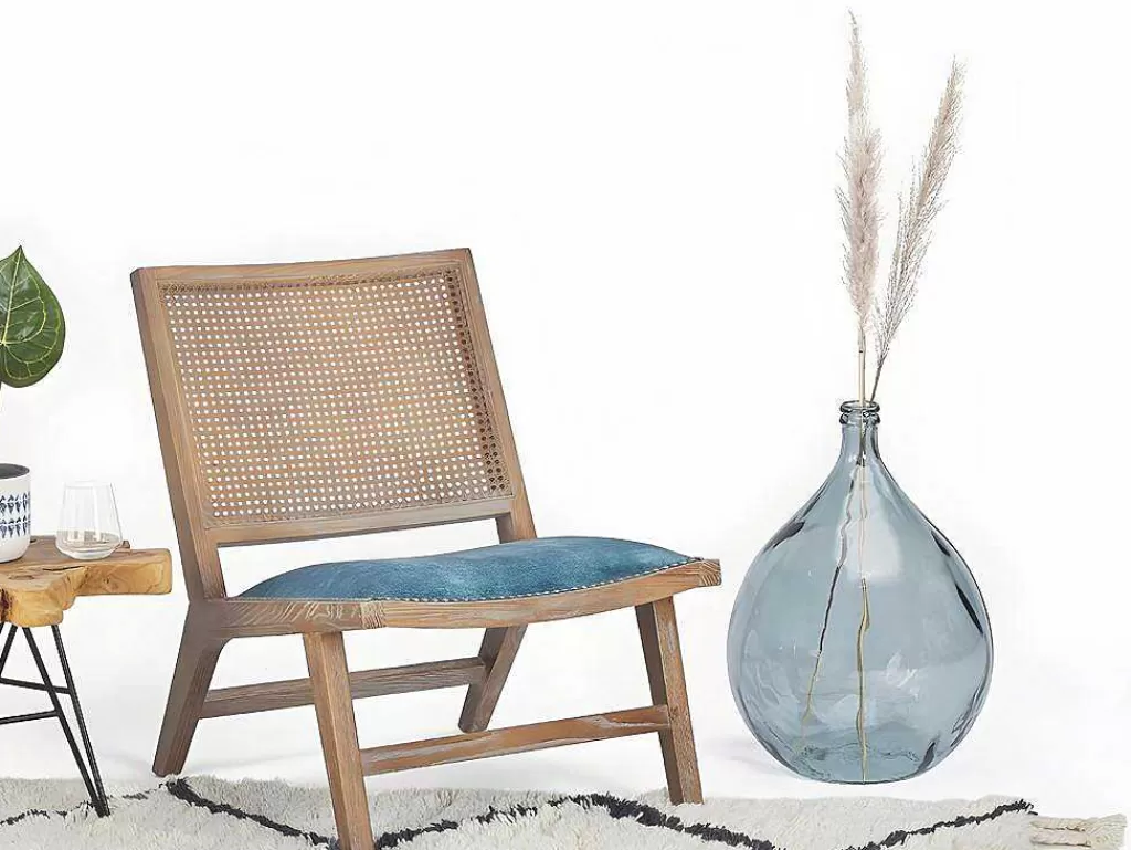 Objeto De Decoração Interior*OZAIA Jarra Estilo Garrafao Em Vidro Reciclado 34 L Cor Transparente Azulado - Silice
