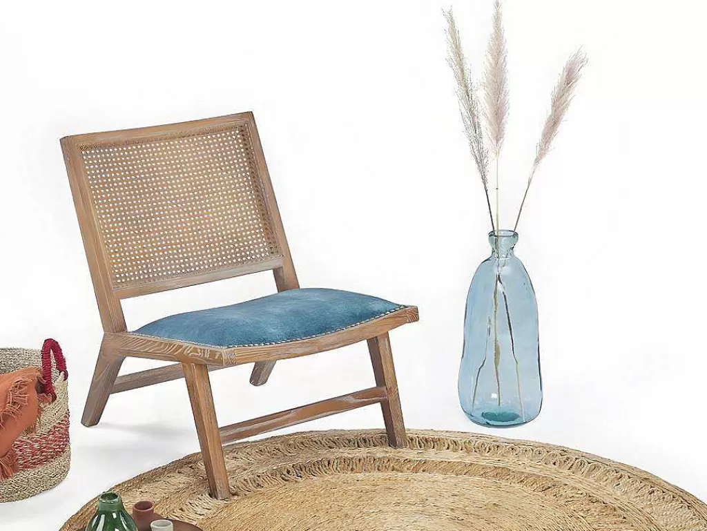 Objeto De Decoração Interior*OZAIA Jarra Estilo Garrafao Em Vidro Reciclado De A. 51 Cm Cor Transparente Azulado - Pyrite
