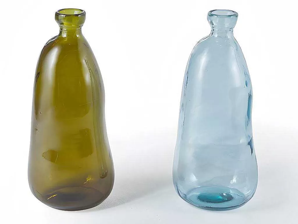 Objeto De Decoração Interior*OZAIA Jarra Estilo Garrafao Em Vidro Reciclado De A. 51 Cm Cor Transparente Azulado - Pyrite