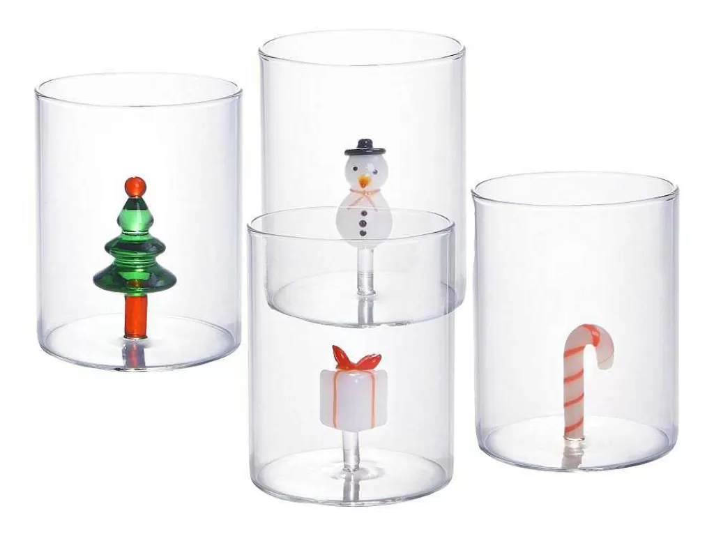 Louça E Utensílios De Cozinha*OZAIA Jarro + Conjunto De 4 Copos Com Motivos De Natal - Scopa