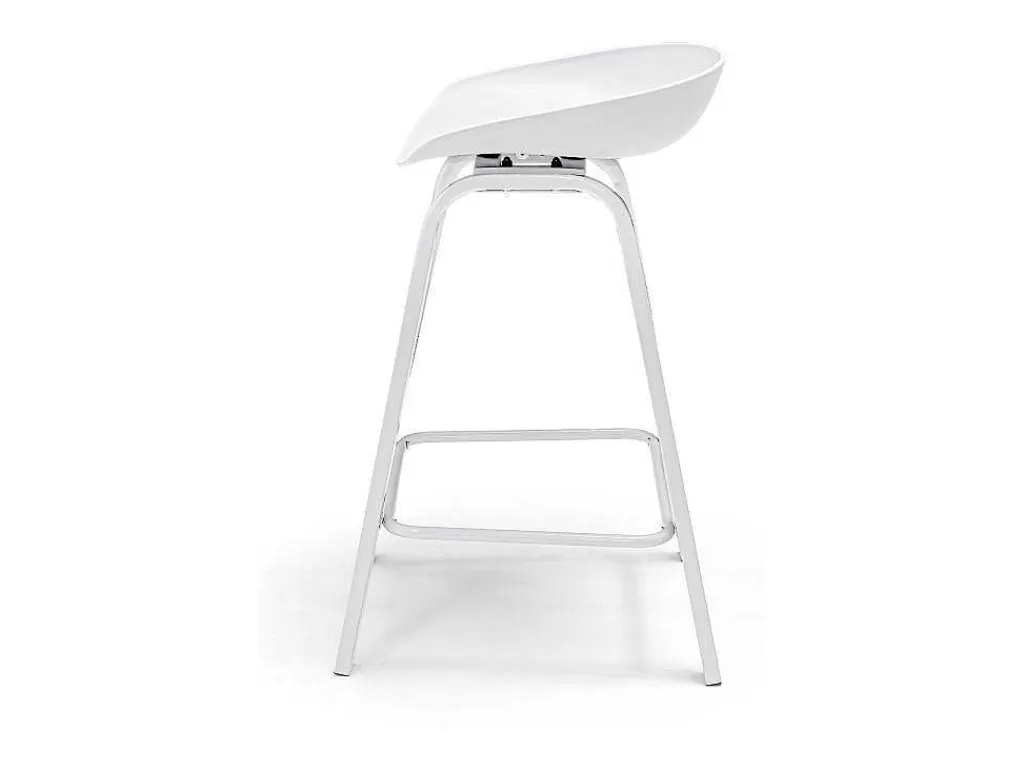 Bancos De Bar*Frankystar Kiel - Conjunto De 4 Bancos De Design Em Metal E Pp Branco