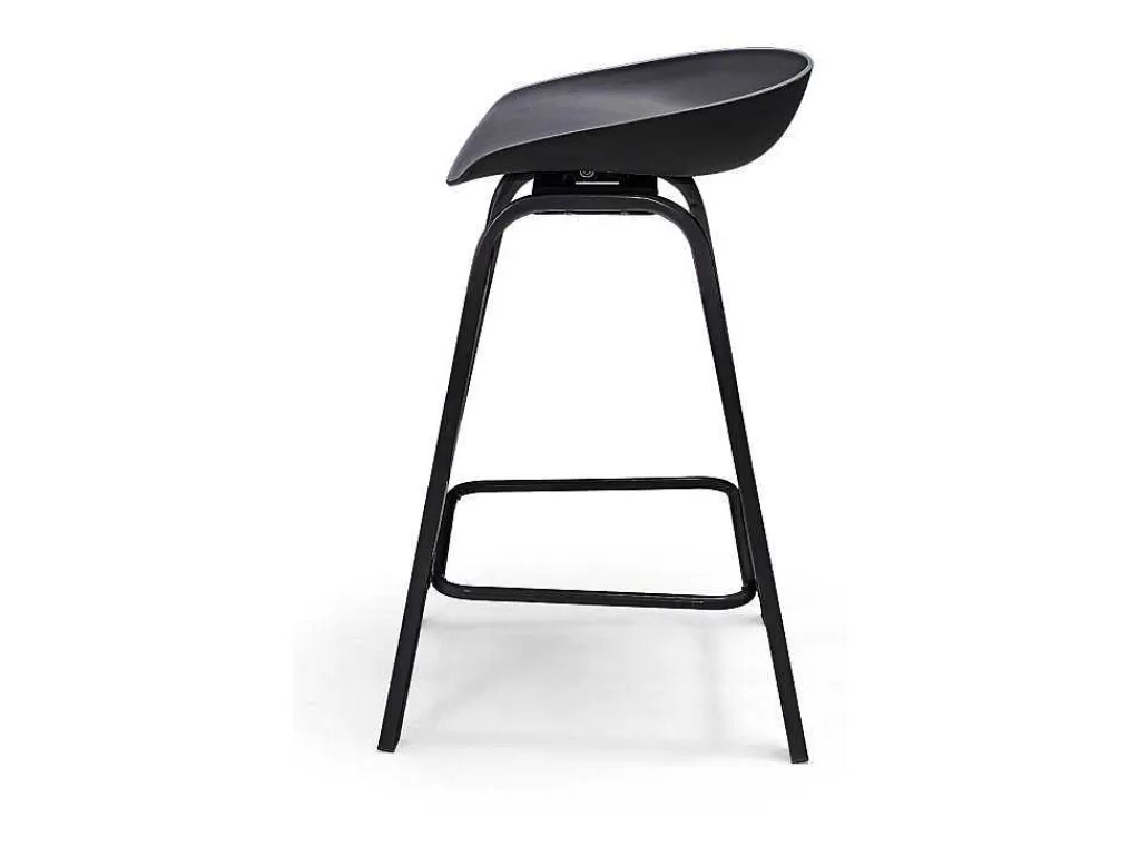 Bancos De Bar*Frankystar Kiel - Conjunto De 4 Bancos De Design Em Metal E Pp Preto
