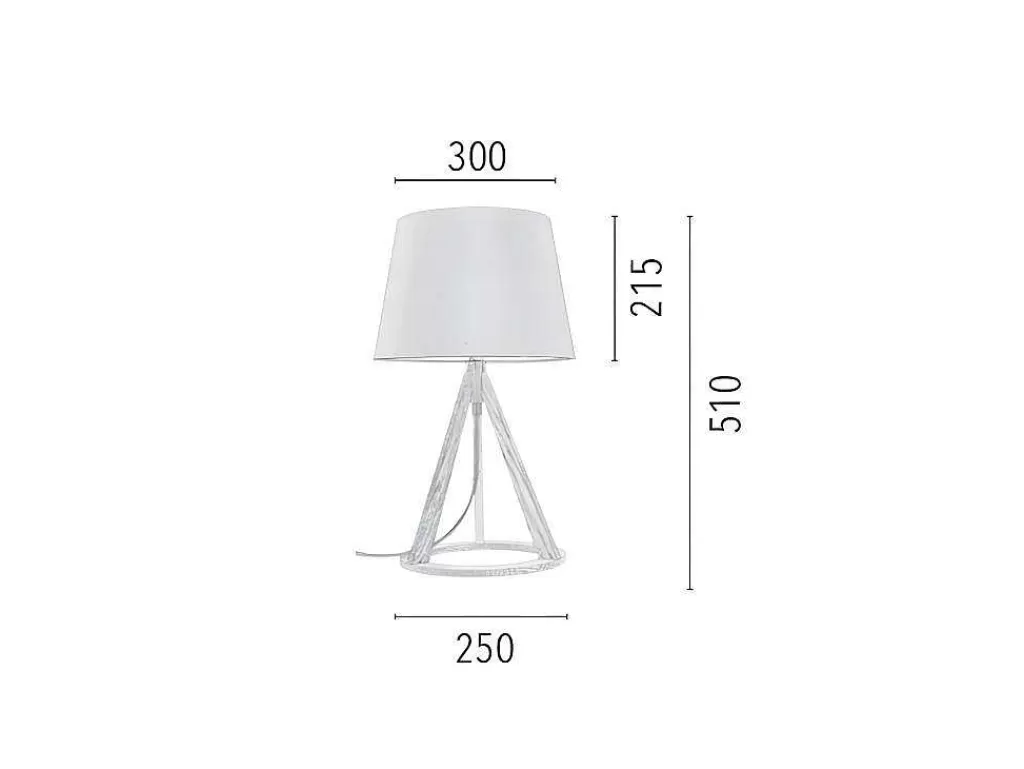 Candeeiro De Mesa*EPIKASA Lampada De Mesa Konan, Carvalho Branqueado, Vermelho, Antracite, 30X30X51 Cm,