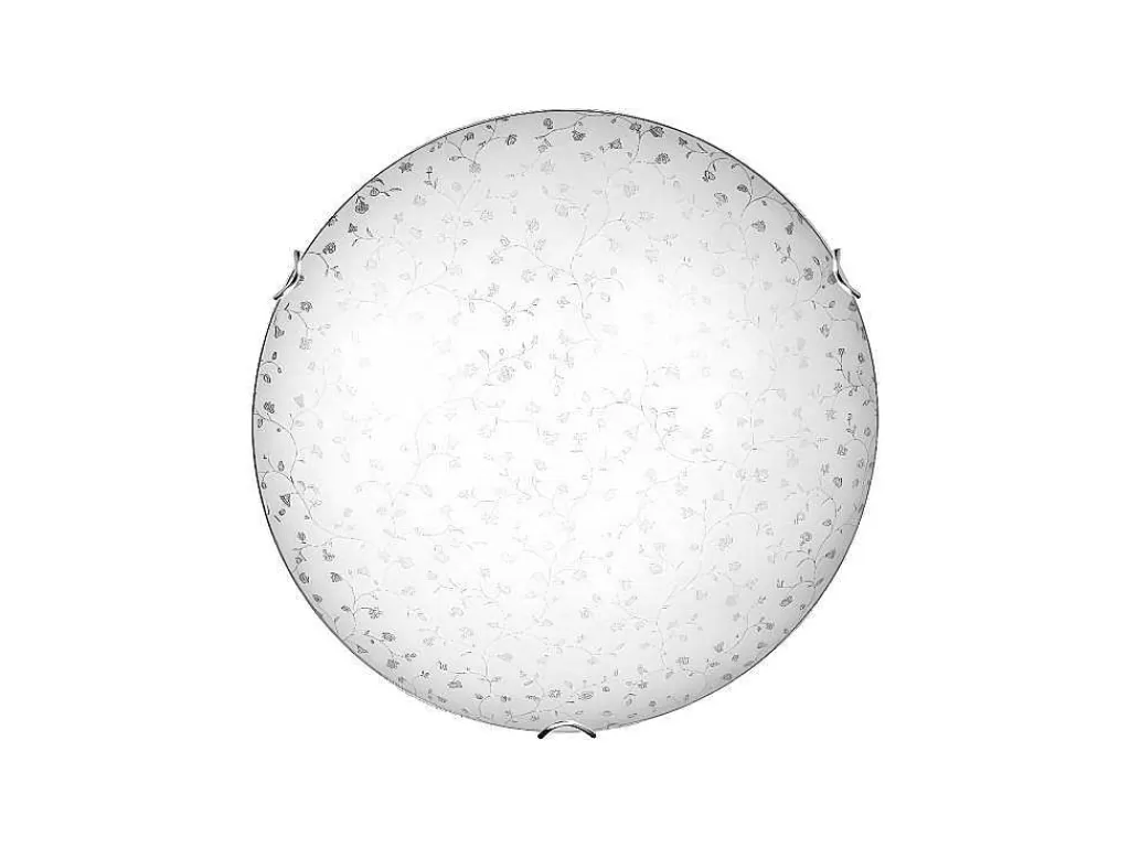 Luz De Teto*EPIKASA Lampada De Tecto Flora, Cromio, Branco, 40X40X11 Cm,
