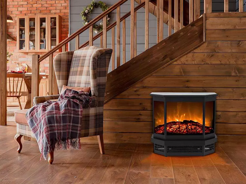 Lareira Elétrica*FLAMATECH Lareira Elétrica C55,8 X L22,5 X A51,6 Cm Disponivel Em Preto Estilo Salamandra - Etna