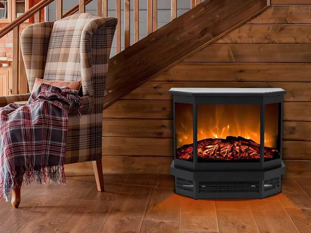 Lareira Elétrica*FLAMATECH Lareira Elétrica C55,8 X L22,5 X A51,6 Cm Disponivel Em Preto Estilo Salamandra - Etna