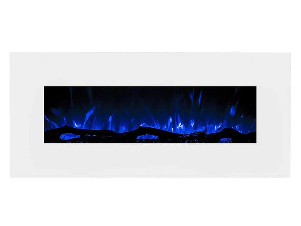 Lareira Elétrica*FLAMATECH Lareira Elétrica De Parede Lalita - C110 X L14 X A49 Cm - Branco