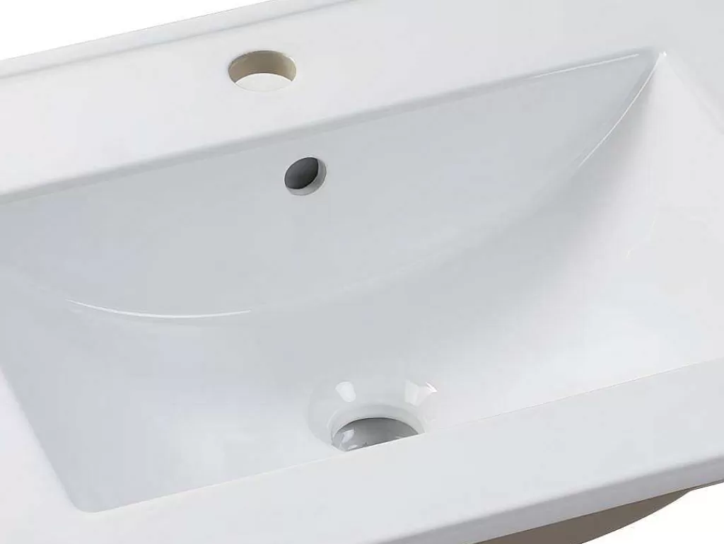 Lavatório*Shower & Design Lavatório De Encastrar Retangular Branco Em Ceramica 61 X 46,5 Cm - Motiac