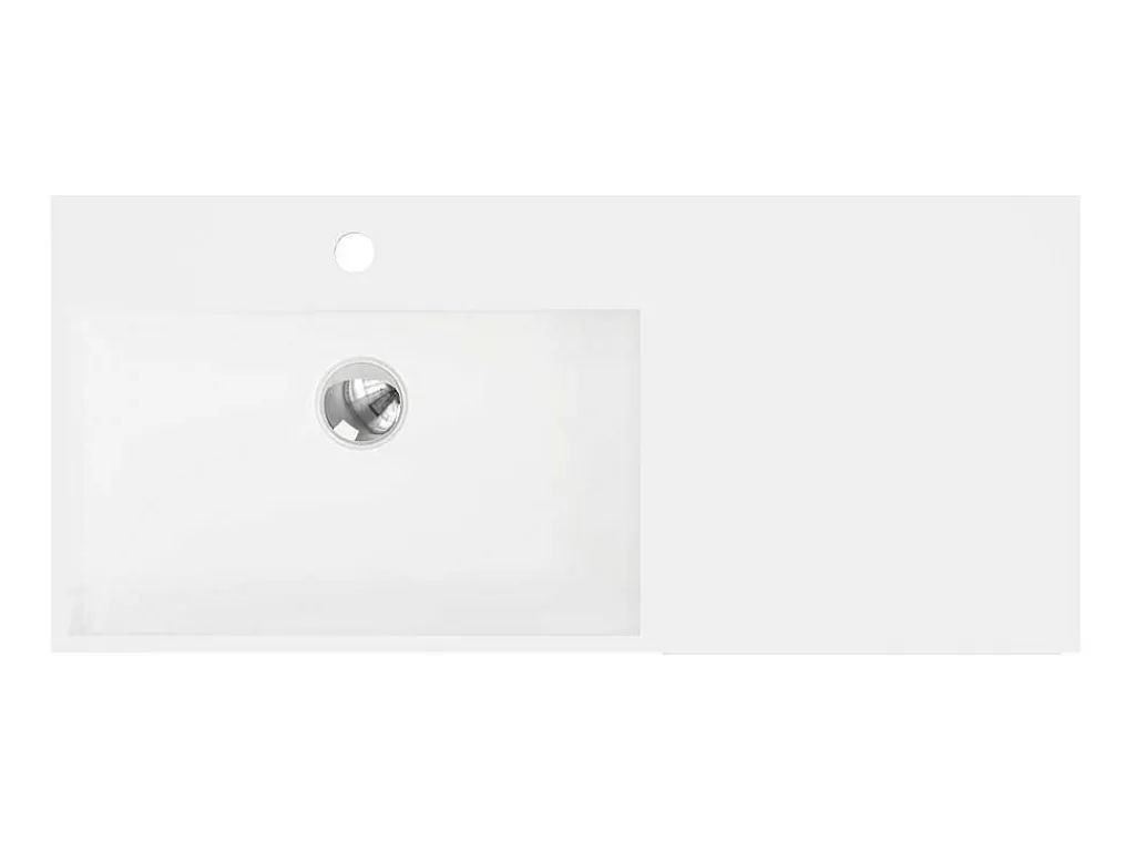 Móvel De Parede Para Casa De Banho*Shower & Design Lavatório Suspenso Em Solid Surface Com Toalheiro Cor Branco De C90 X L40 X A17 Cm - Gandaki