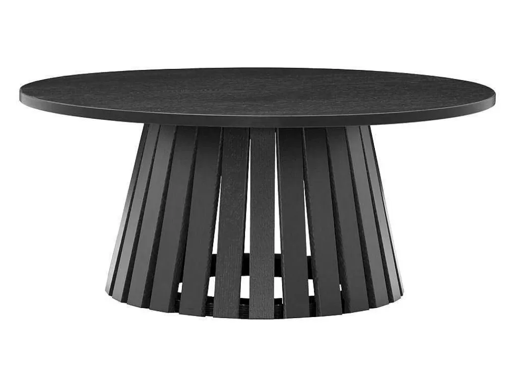 Mesa De Centro*Happy Garden Liv Mesa De Centro Redonda 80Cm De Estilo Escandinavo Preta