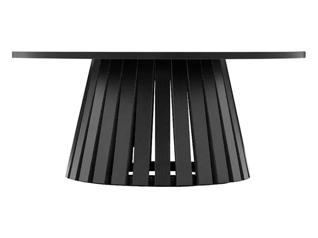 Mesa De Centro*Happy Garden Liv Mesa De Centro Redonda 80Cm De Estilo Escandinavo Preta