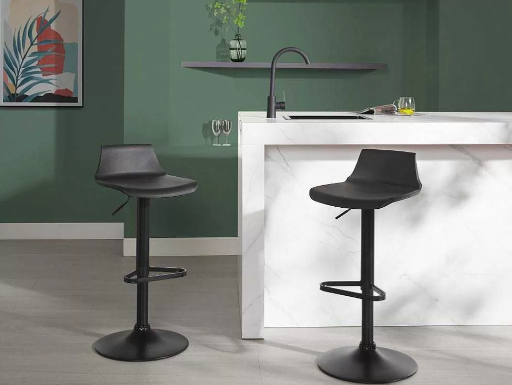 Bancos De Bar*Vente-unique Lote De 2 Bancos Altos Calas - Polipropileno - Cor Preto