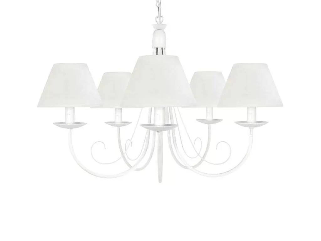 Lustre*TOSEL Lustre Cote D'Ivoire A Tecido Braco Branco D84 X H90 Cm