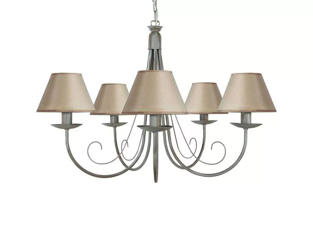 Lustre*TOSEL Lustre Cote D'Ivoire A Tecido Braco Taupe D84 X H90 Cm