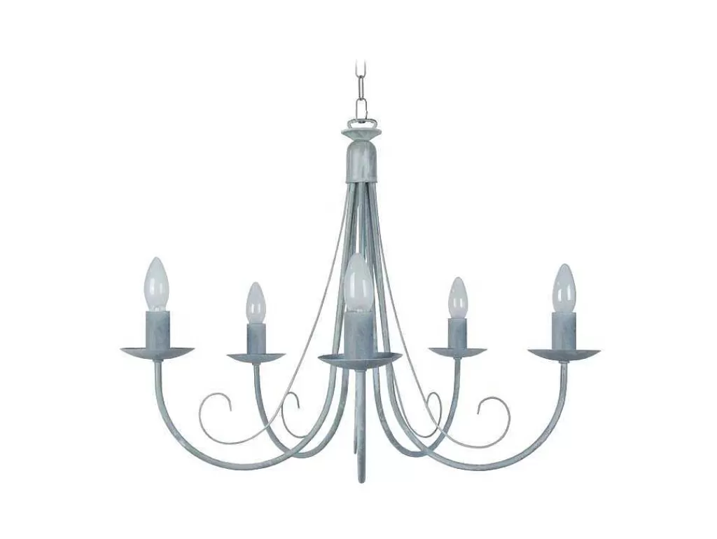 Lustre*TOSEL Lustre Cote D'Ivoire Lampada Decorativa Braco Cinza D60 X H80 Cm