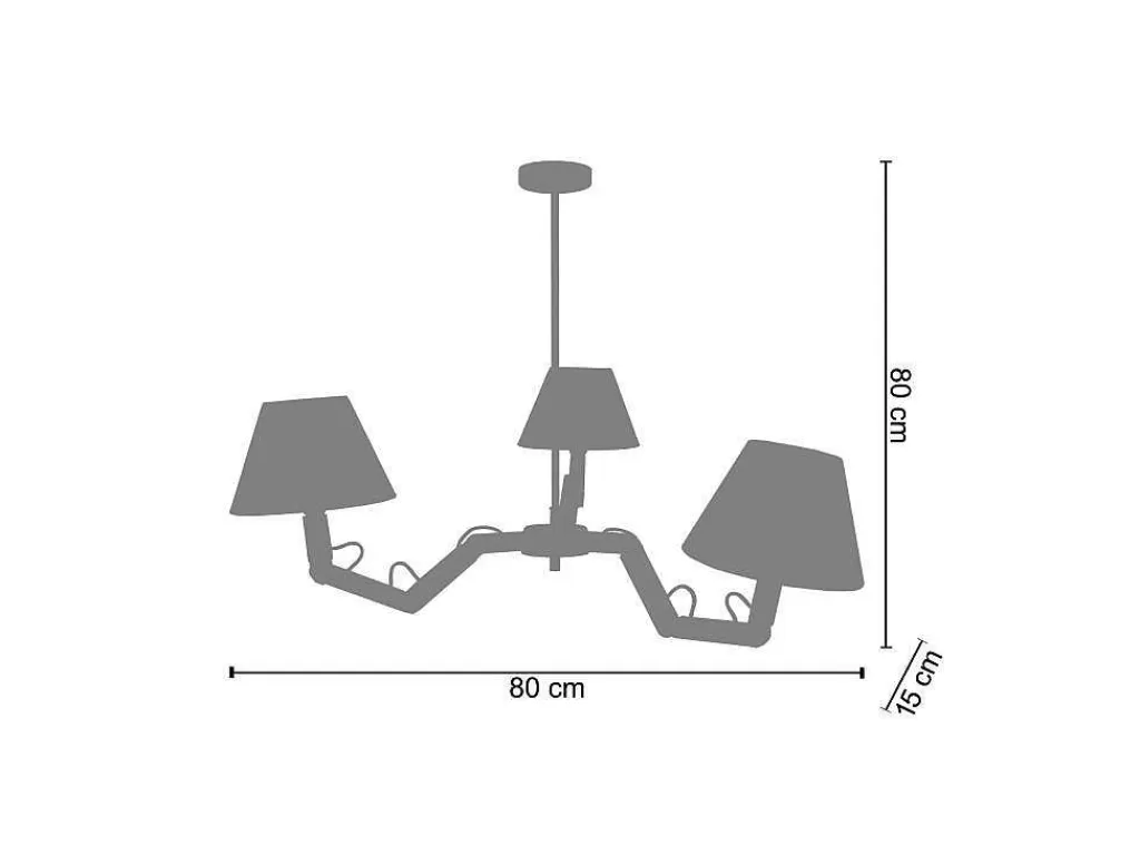 Lustre*TOSEL Lustre Geri Tecido Braco Creme D80 X H80 Cm