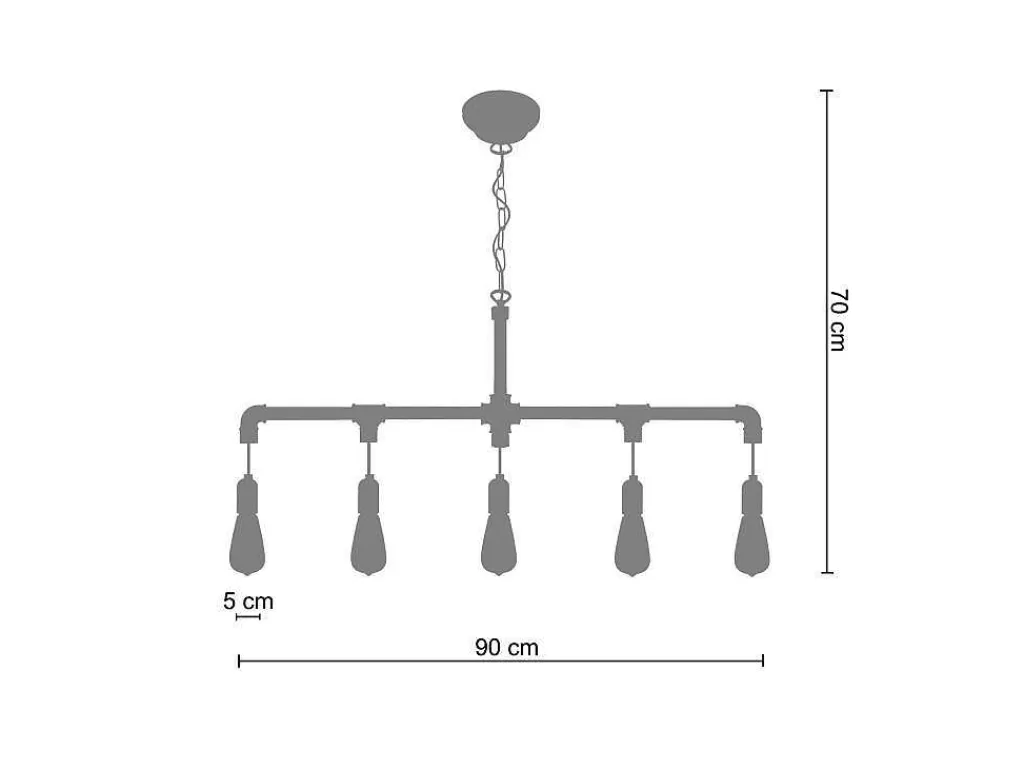 Lustre*TOSEL Lustre Hydraulik B Lampada Decorativa Feixe Lampada D90 X H70 Cm