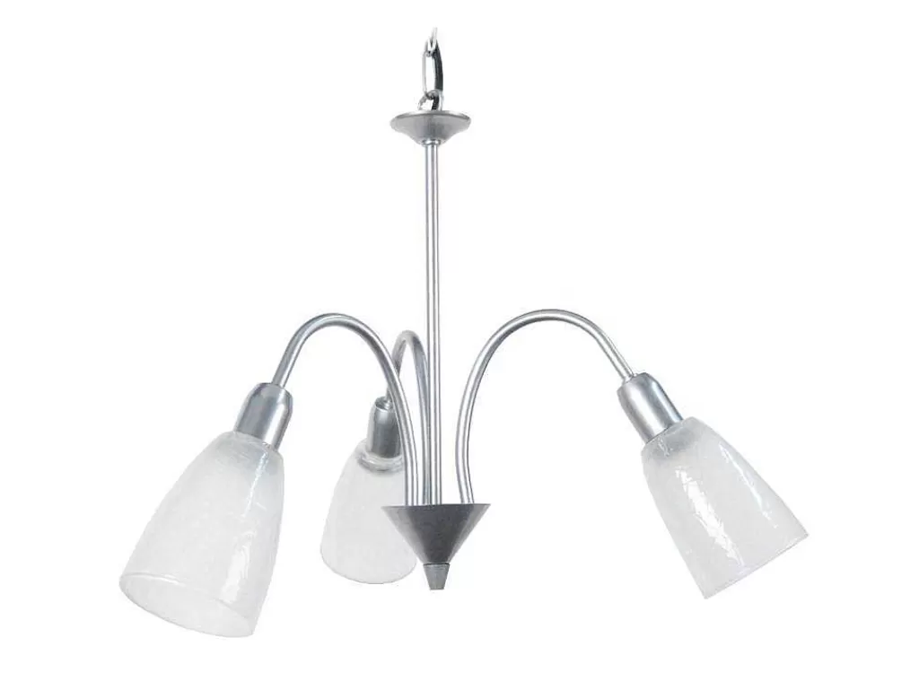 Lustre*TOSEL Lustre Lustralia Vidro Braco Cinza D56 X H80 Cm