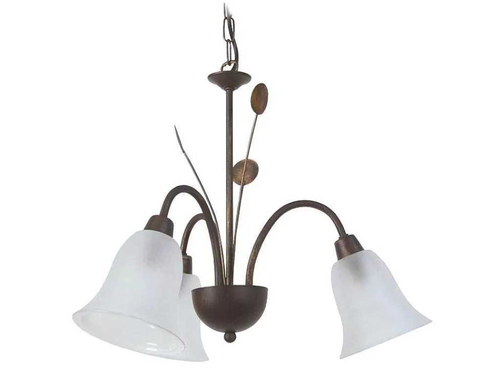 Lustre*TOSEL Lustre Lustralia Vidro Braco Dourado D56 X H80 Cm