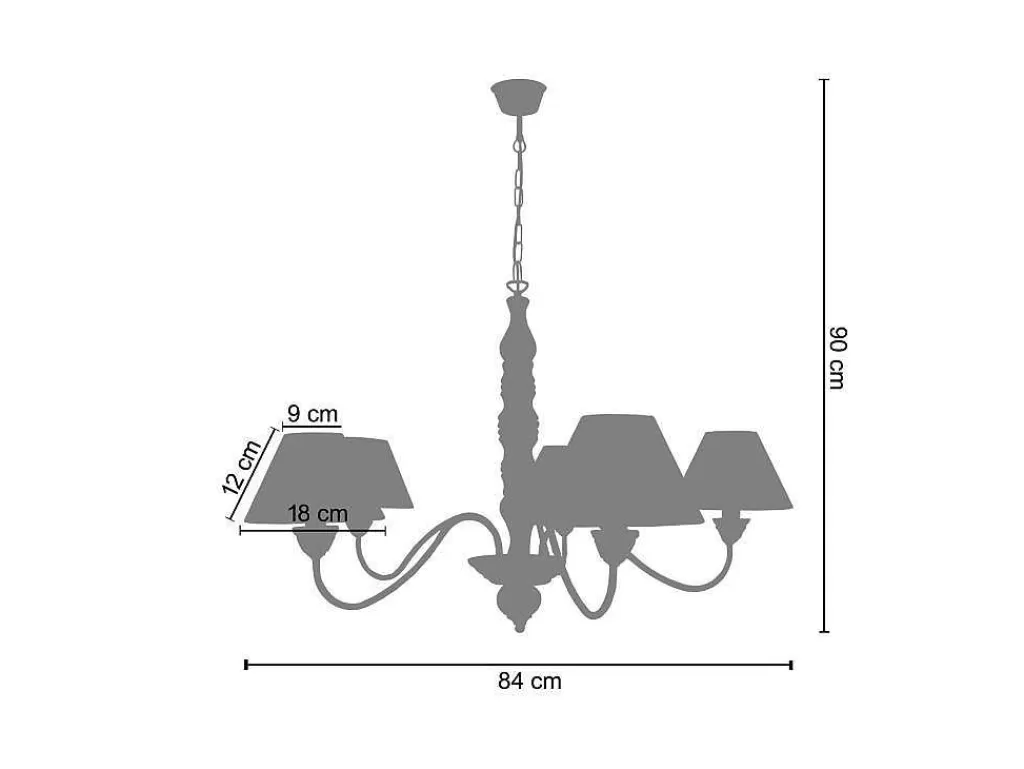 Lustre*TOSEL Lustre Menton Tecido Braco Cru D84 X H90 Cm