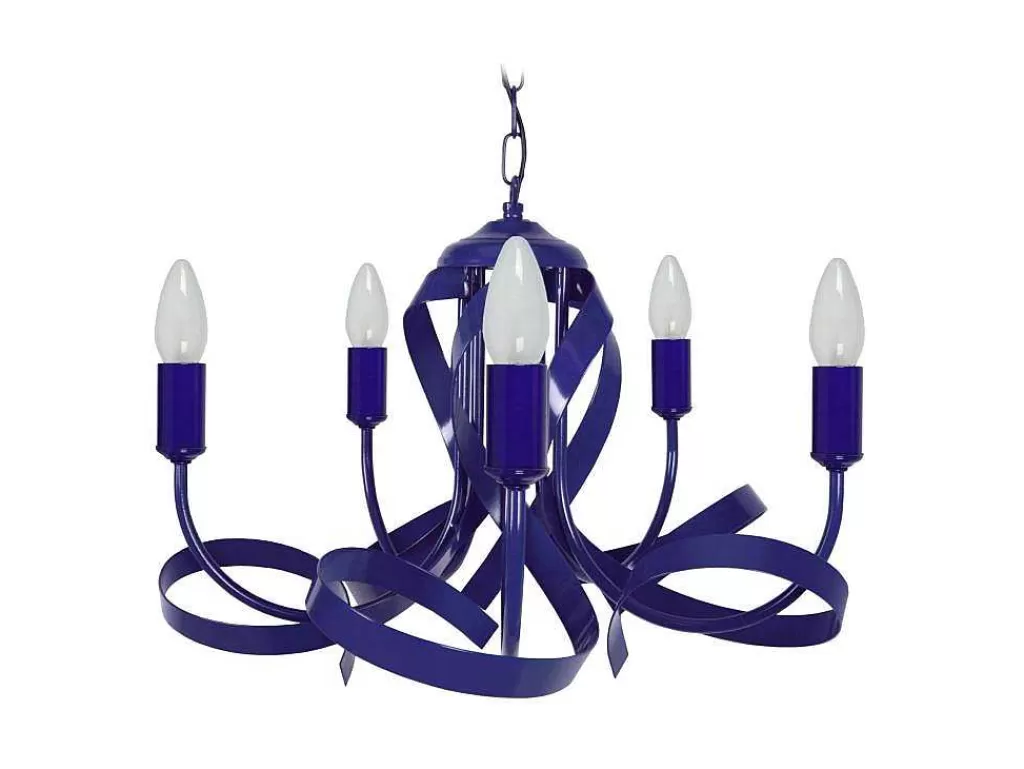 Lustre*TOSEL Lustre Monaco Lampada Decorativa Braco Azul-Marinho D52 X H70 Cm