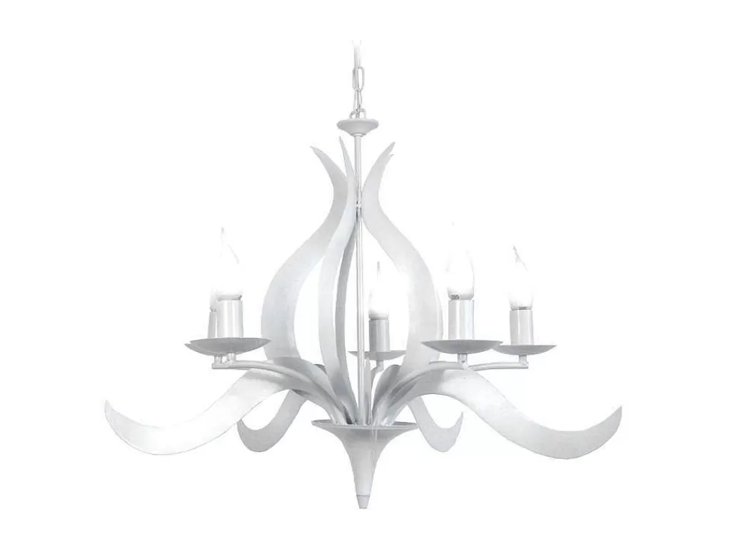 Lustre*TOSEL Lustre Palm Lampada Decorativa Braco Branco D70 X H100 Cm
