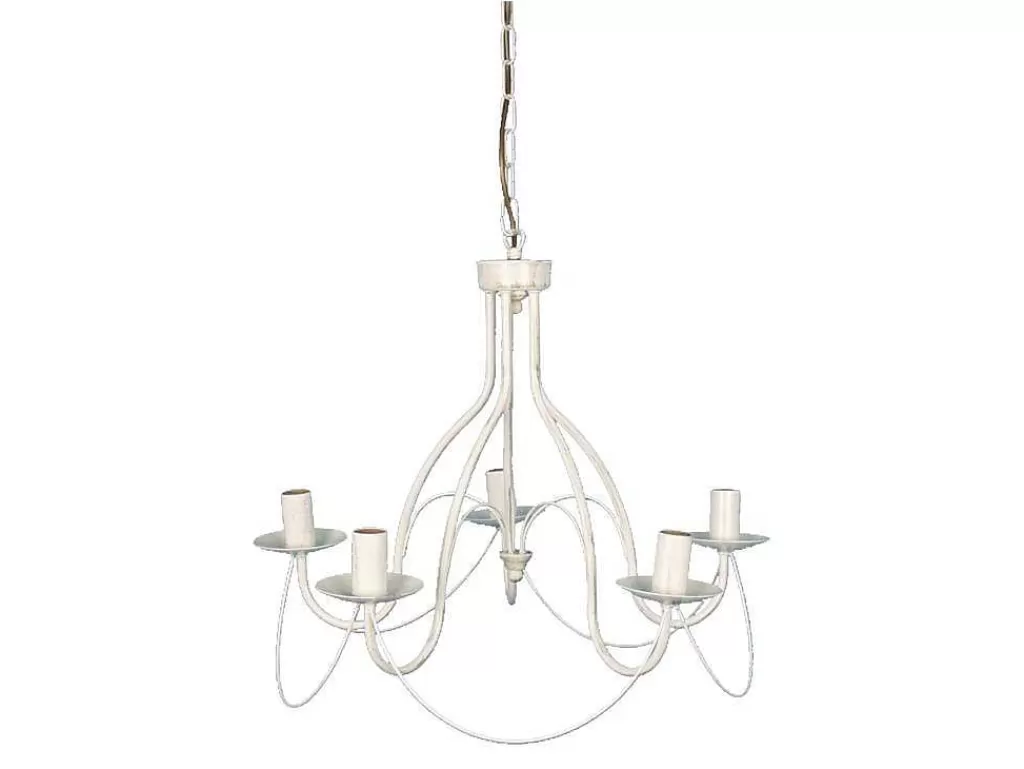 Lustre*TOSEL Lustre Pampilles Lampada Decorativa Abaulado Claro D24 X H46 Cm