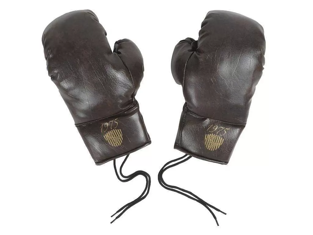 Estátua*OZAIA Luvas De Boxe Vintage Com Cordoes Mirko - Castanho