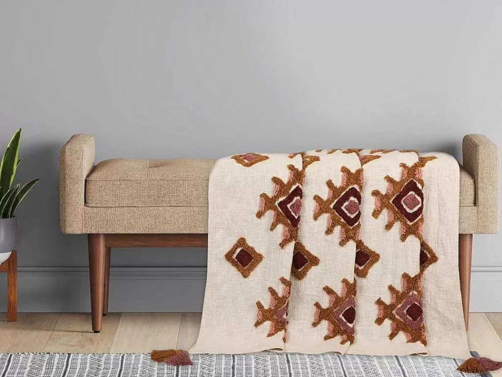 Têxtil De Casa*OZAIA Manta De Sofá Tufada 130 X 180 Cm Algodao Multicolor - Magna