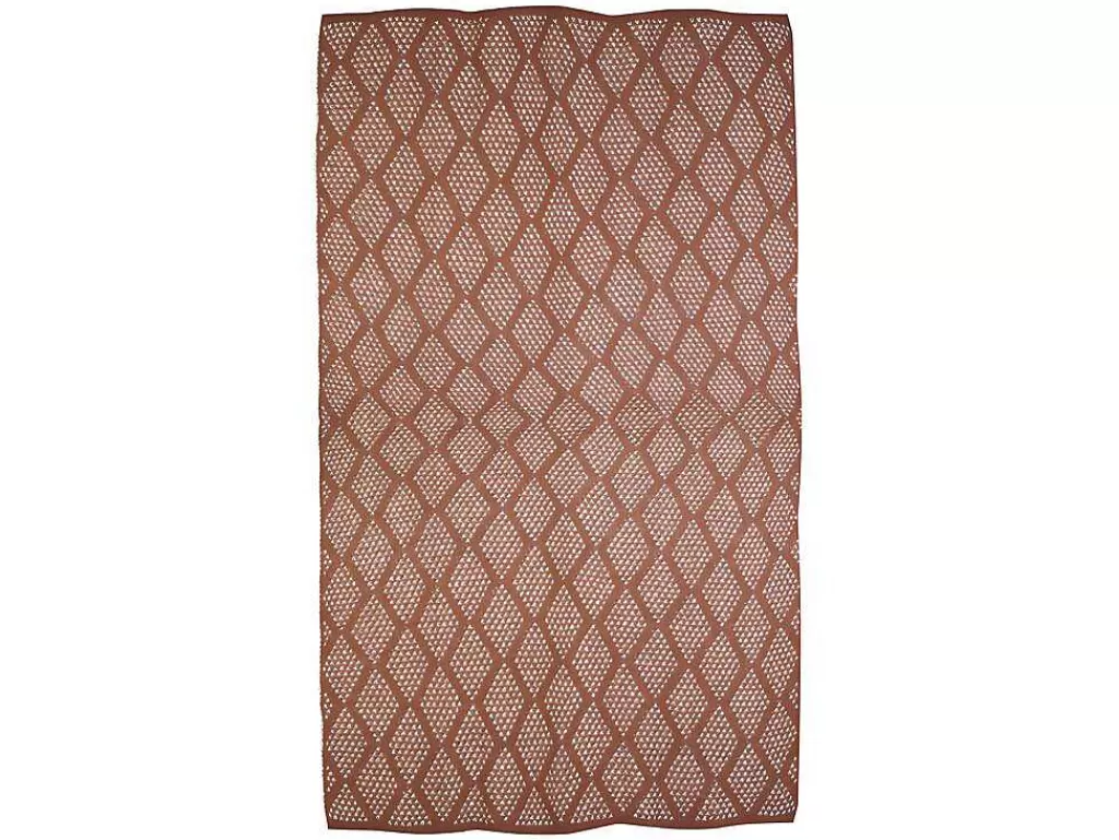 Têxtil De Casa*OZAIA Manta Oyace - Acrilico E La - 130 X 170 Cm - Marfim E Vermelho